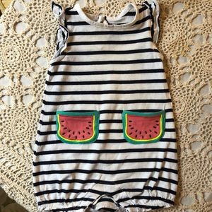 Baby Gap Stripes & Watermelon Flutter Romper